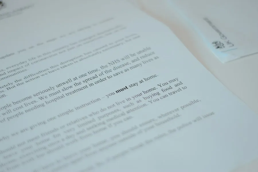 Photo common mistakes checking legal notice